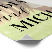 Simple Text Overlay Photo Wedding Welcome ポスター (角)