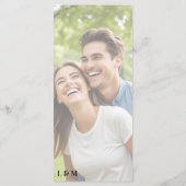 Simple Text Photo Overlay 4x9'' Wedding Menu メニュー (裏面)