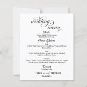 Simple Text Photo Overlay Wedding Menu (正面)