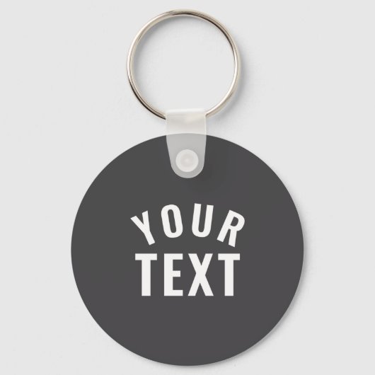 Simple Text Template Womens Long Sleeve Black  キーホルダー (正面)