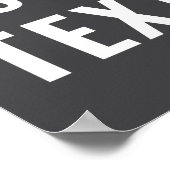 Simple Text Template Womens Long Sleeve Black _1  ポスター (角)