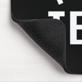 Simple Text Template Womens Long Sleeve Black _1 マウスパッド (コーナー)