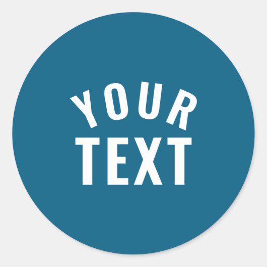 Simple Text Template Womens Long Sleeve Black _1  ラウンドシール (正面)