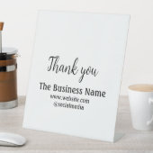 Simple thank you add business name details text  t 台座サイン (インサイチュ)