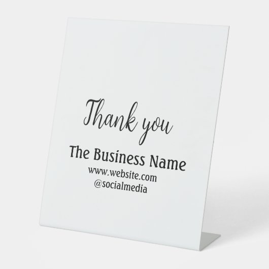 Simple thank you add business name details text  t 台座サイン (正面)