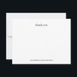 Simple Thank You Couple Personalized ノートカード<br><div class="desc">Express your gratitude with this simple and elegant couple thank you note card. Perfect for weddings, engagements, bridal showers, or anniversary celebrations, its clean design allows you to personalise with your names, initials, or a special message. This custom thank you card combines modern simplicity with heartfelt sentiment, making it ideal...</div>