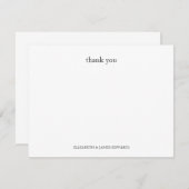 Simple Thank You Couple Personalized ノートカード (正面/裏面)