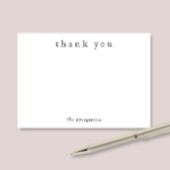 Simple Thank You Family Name Stationery ノートカード