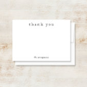 Simple Thank You Family Name Stationery ノートカード