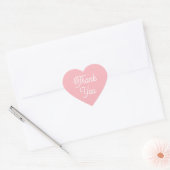 Simple Thank You Modern Pink Favor Cute Shaped ハートシール (封筒)