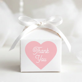Simple Thank You Modern Pink Favor Cute Shaped ハートシール