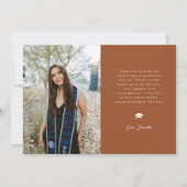 Simple Thank You Terracotta Grad Multi Photo 案内状 (裏面)