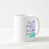 Simple The More You Reflect, The More You Learn コーヒーマグカップ (正面右)