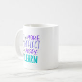Simple The More You Reflect, The More You Learn コーヒーマグカップ (正面左)