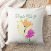 'Simple Things' Flowers and Butterflies クッション (ブランケット)