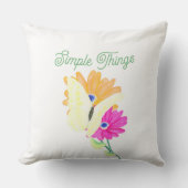 'Simple Things' Flowers and Butterflies クッション (正面)
