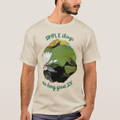 Simple Things Frog Inspirational Quote Tシャツ (正面)