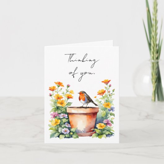 Simple Thinking of You Thank You Card | 水彩 サンキューカード (正面)