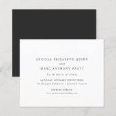 Simple Timeless Budget Wedding Save the Date (正面/裏面)