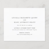 Simple Timeless Budget Wedding Save the Date チラシ (正面)