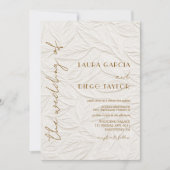 Simple Timeless Calligraphy Wedding 招待状 (正面)