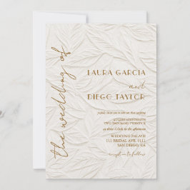 Simple Timeless Calligraphy Wedding 招待状