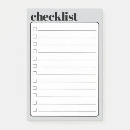 Simple To Do Checklist Sticky Notes Pad, 4" x 6" ポストイット