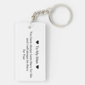 Simple To My Man Script and Photo Double Sided キーホルダー (裏面)