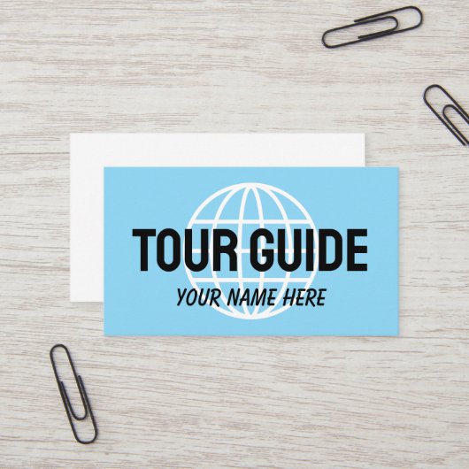 SImple Tour Guide Business Card Template 名刺 (正面/裏面インサイチュ)