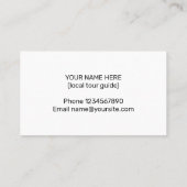 SImple Tour Guide Business Card Template 名刺 (裏面)