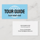 SImple Tour Guide Business Card Template 名刺 (正面/裏面)