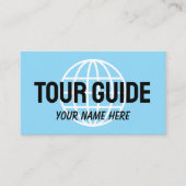 SImple Tour Guide Business Card Template 名刺 (正面)