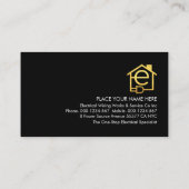 Simple Translucent Electrician Signage Electric 名刺 (裏面)