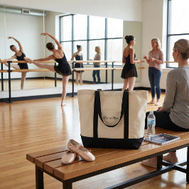 Simple  trendy modern black and white typography トートバッグ