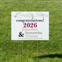 Simple Triplet College Cap and Tassel Graduation S