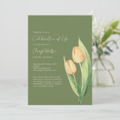 Simple Tulip Celebration of Life Funeral 招待状 (スタンド正面)