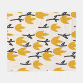 Simple tulip flower seamless pattern フリースブランケット (正面(横))