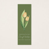 Simple Tulip Funeral Memorial Bookmark (正面)