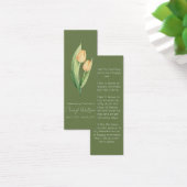 Simple Tulip Funeral Memorial Bookmark (デスク)
