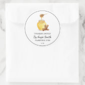 Simple Turmeric Infused Honey Label ラウンドシール (バッグ)