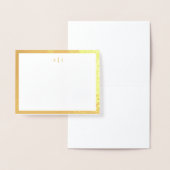 Simple Two Monogram Gold Border 箔カード (ディスプレー)