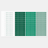Simple Type Green Kids Waterproof Name ラベル (シート)