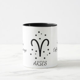 Simple Typoghraphy Aries Zodiac Coffee マグカップ