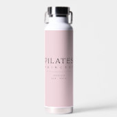 Simple Typography Custom Pink Pilates Princess ウォーターボトル (正面)