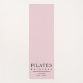 Simple Typography Custom Pink Pilates Princess ヨガマット (正面)