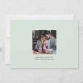 Simple Typography Green Flat Save The Date Card セーブザデート (裏面)