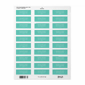 Simple Typography Modern Seafoam Mint Wedding Inv ラベル (フルシート)