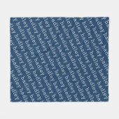 Simple Typography Name Fleece Blanket フリースブランケット (正面(横))