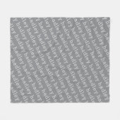 Simple Typography Name Fleece Blanket フリースブランケット (正面(横))