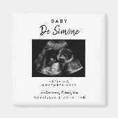 Simple Typography Sonogram Photo Pregnancy マグネット (正面)